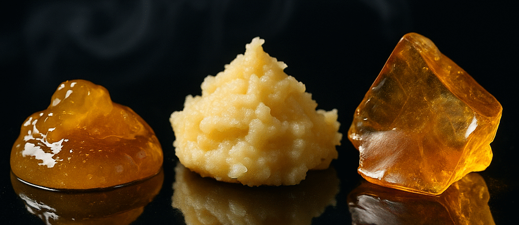 Cannabis Concentrates on Black Surface