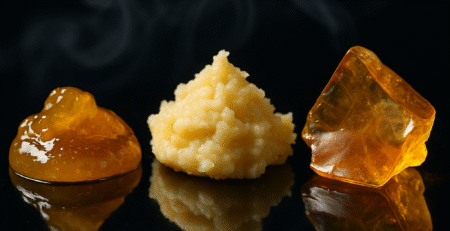 Cannabis Concentrates on Black Surface