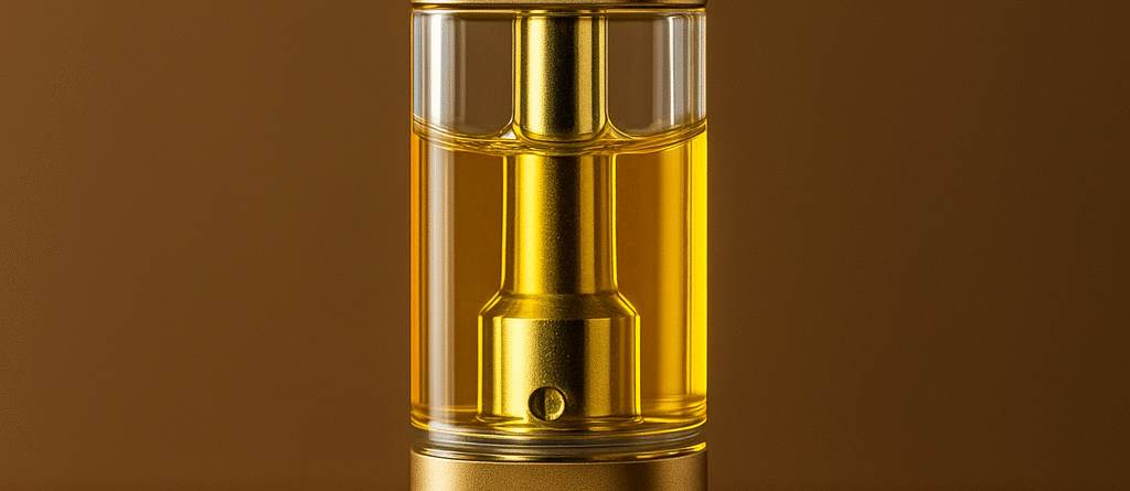 Golden Vape on Warm Background