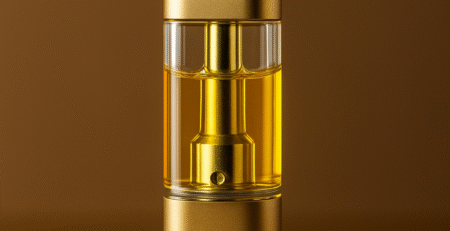 Golden Vape on Warm Background