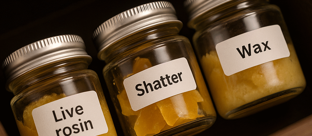 THC Concentrates in Glass Jars