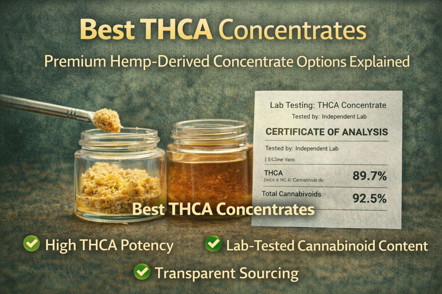 Best THCA concentrates – premium hemp-derived concentrate options explained